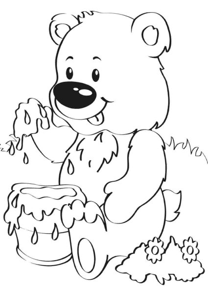 Раскраски медведь улей (41 фото)