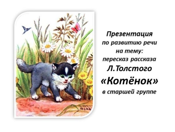 Рассказ Льва Толстого котенок