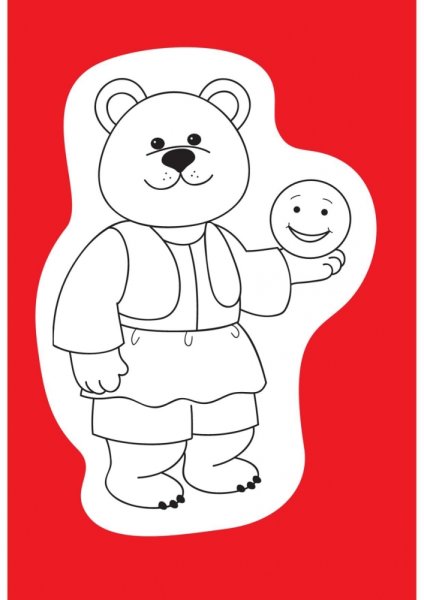 Раскраска домик Теремок для детей 3-4 лет
