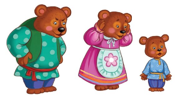 Семья медведей раскраска