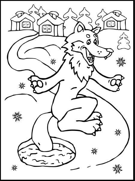 Кот и лиса раскраска