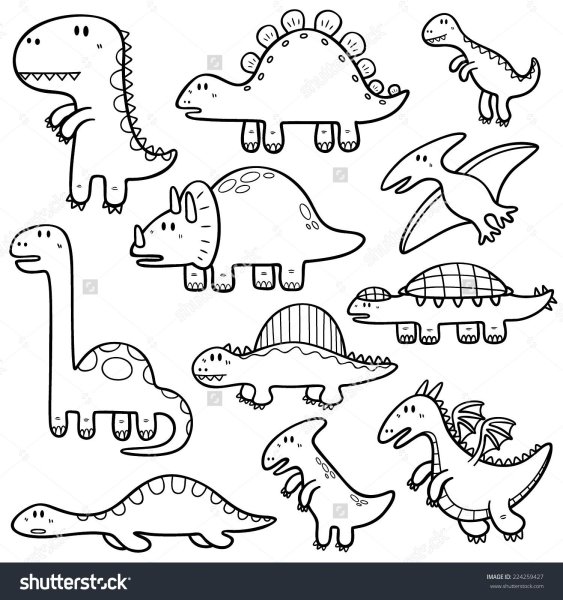Раскраски мелкие динозавры (43 фото)
