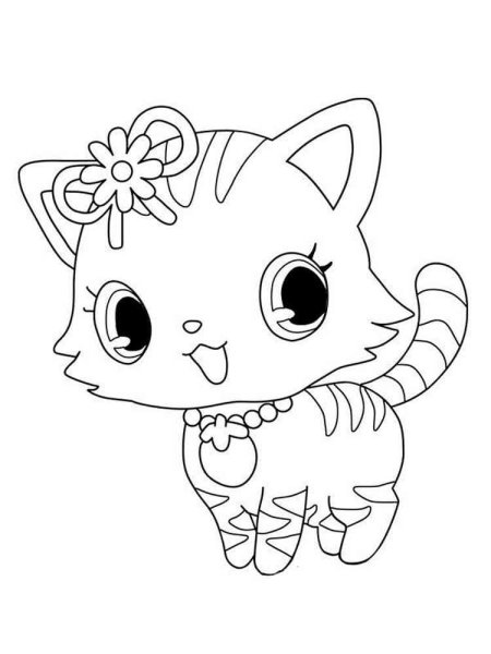 Кошка Единорог раскраска