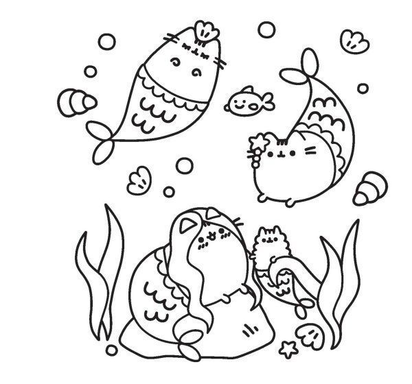 Кот Пушин раскраска