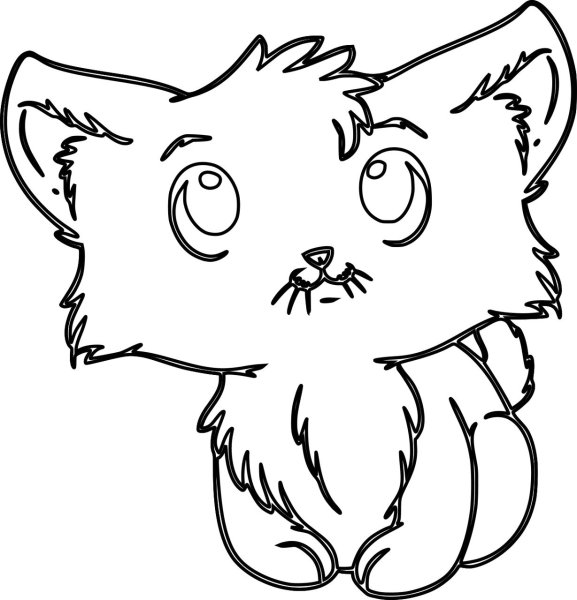 Кошка для срисовки