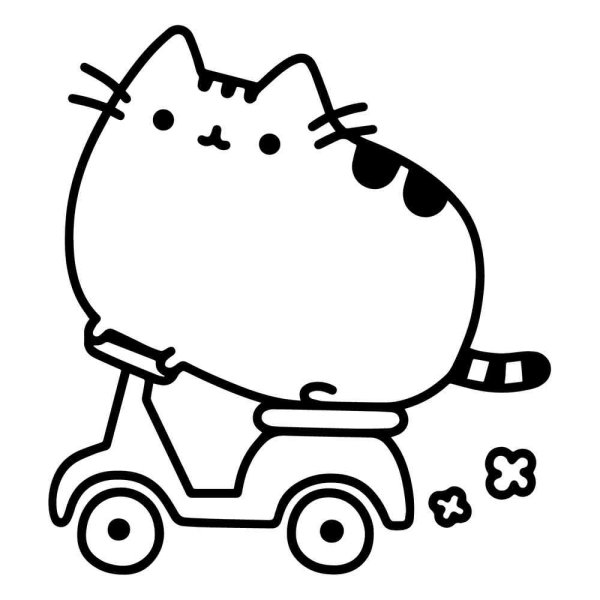 Кот Пушин раскраска
