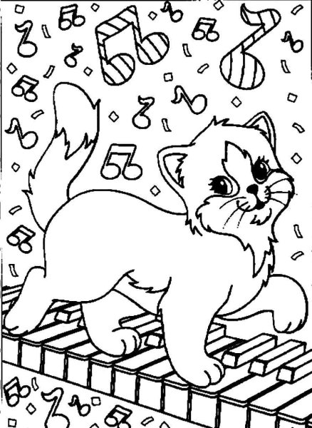 Кошки. Раскраска