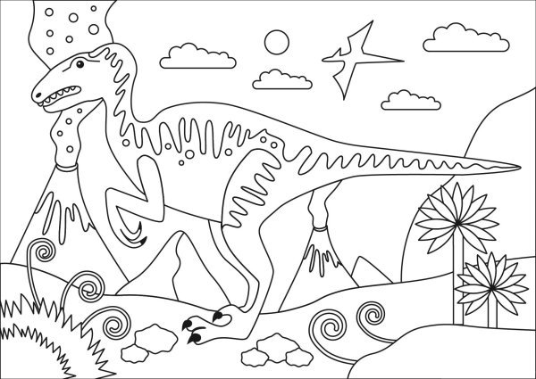 Раскраски коллекция динозавров (41 фото)