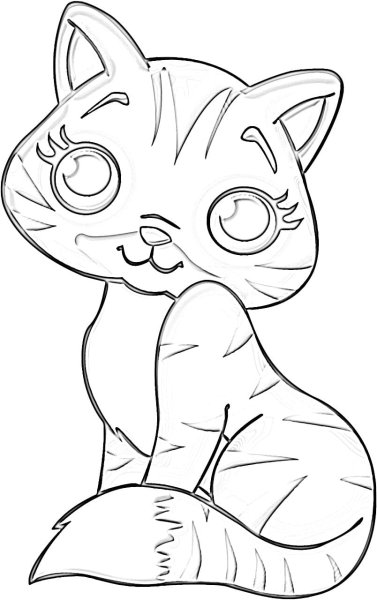 Котенок. Раскраска