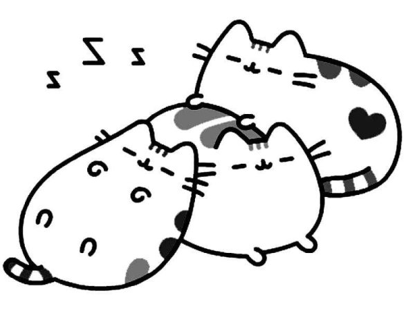 Pusheen раскраска