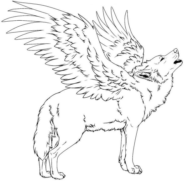 Раскраски мифический волк (49 фото)