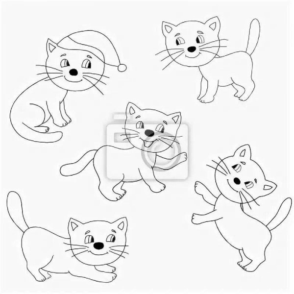 Михалков котята раскраска