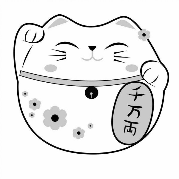 Манеки неко рисунок Япония