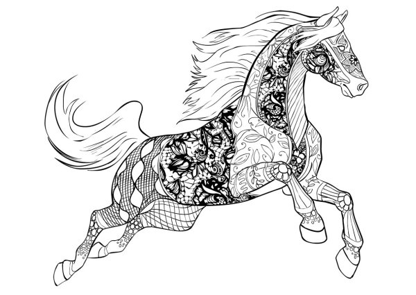 Раскраски королевские лошади (43 фото)