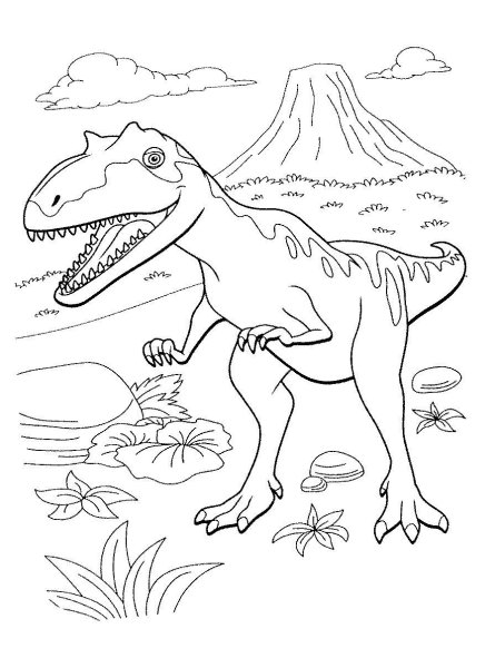 Раскраски король динозавров (41 фото)