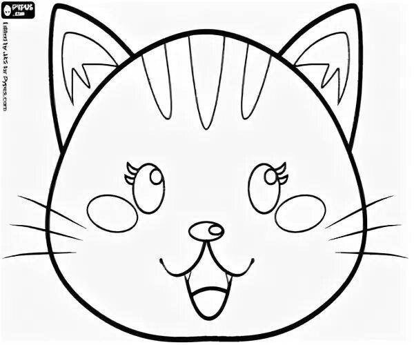 Кошачья морда раскраска