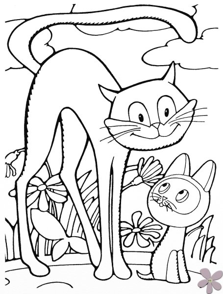 Котенок по имени Гав раскраска