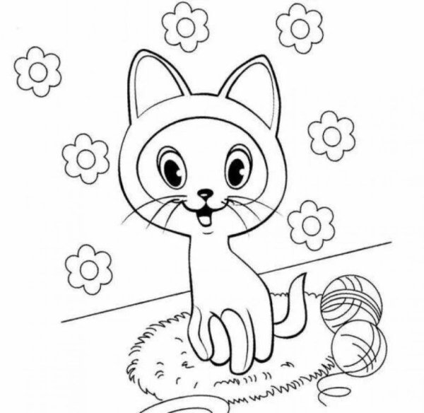 Котенок Гав раскраска кот
