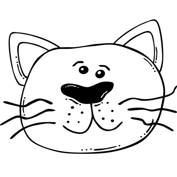 Мордочка котика раскраска
