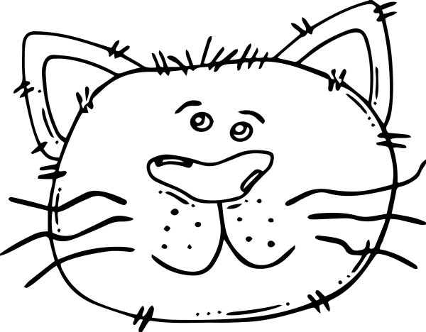 Лицо кота раскраска