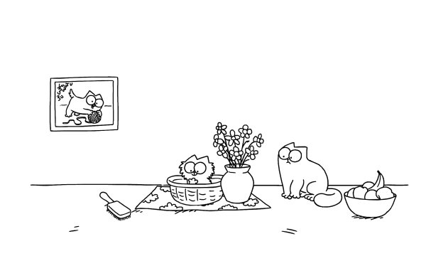 Кот Саймона. Раскраска