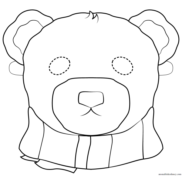 Раскраска голова медведя