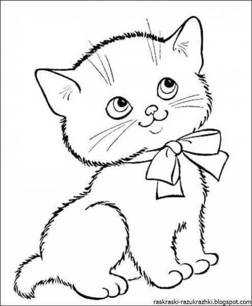 Кошки. Раскраска