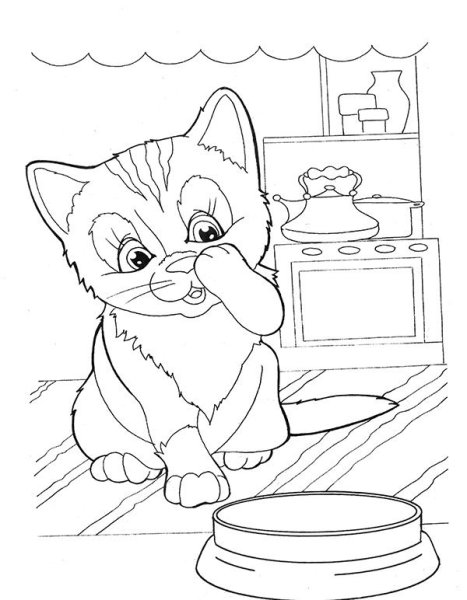 Котенок. Раскраска