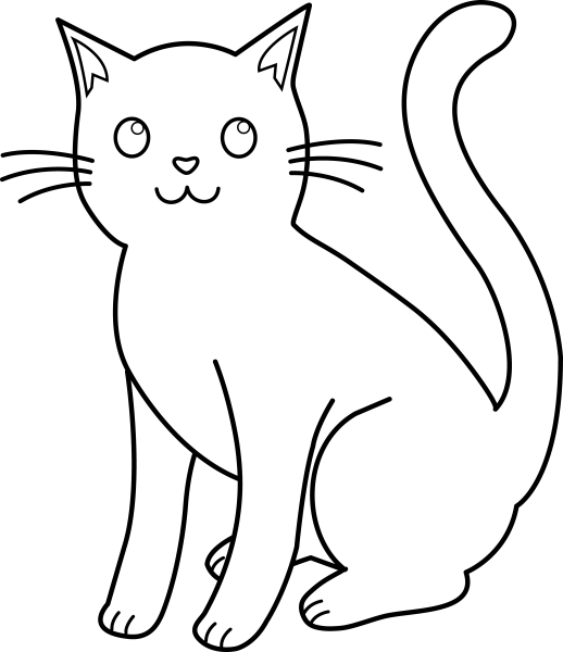 Трафарет кошки для рисования