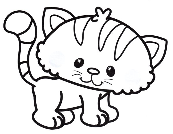 Котенок раскраска для детей