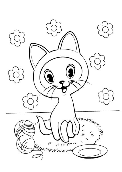 Раскраска кошечка