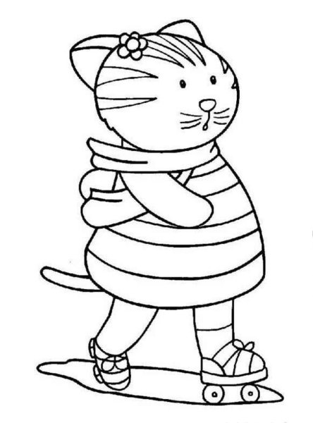 Раскраска котик Басик