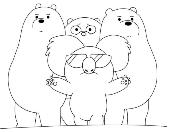 Раскраска bare Bears