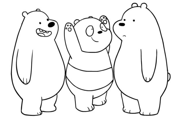 We bare Bears раскраска
