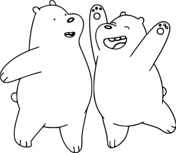 We bare Bears Гризли и белый