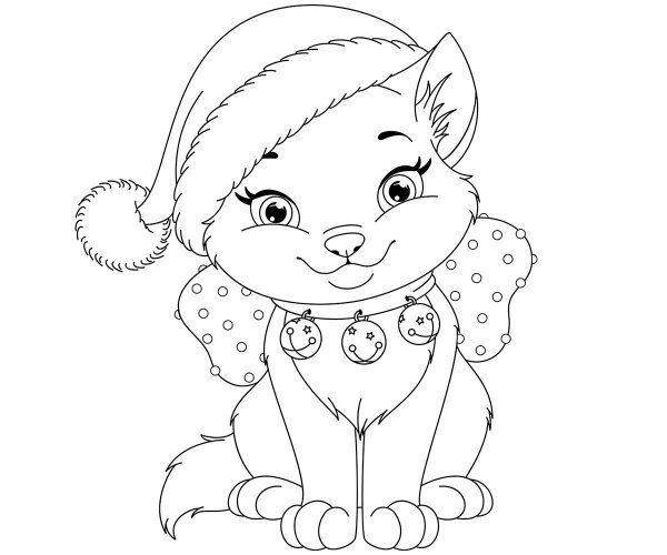 Котенок. Раскраска