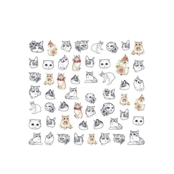 Лист наклеек котики