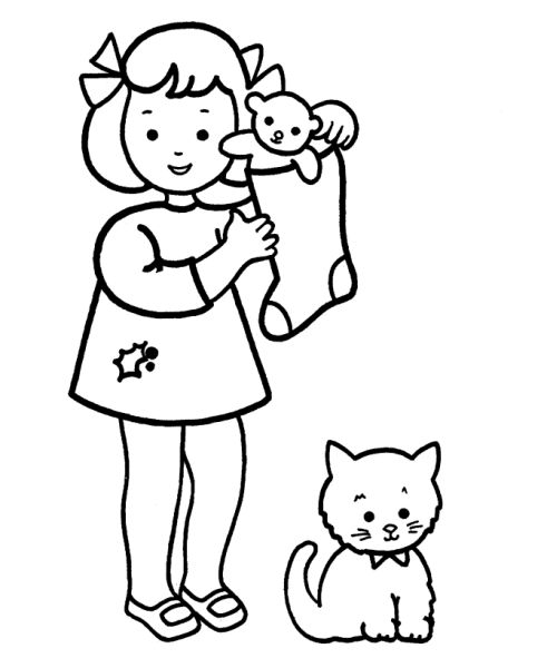 Кошки. Раскраска