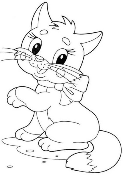 Котенок. Раскраска