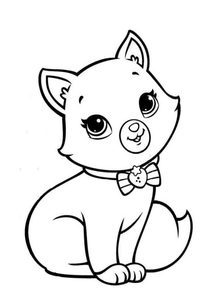 Кошки. Раскраска