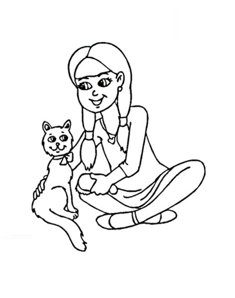 Раскраска кот