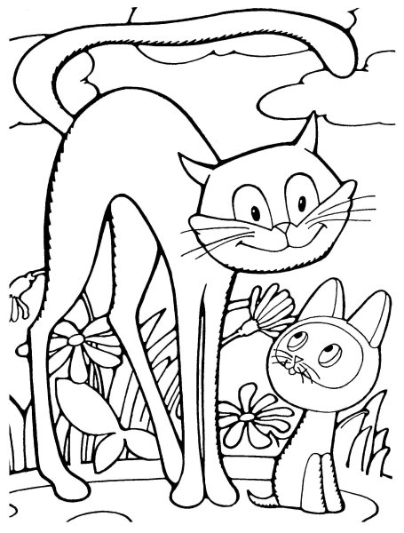44 Котенка раскраска