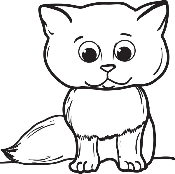 Котенок. Раскраска