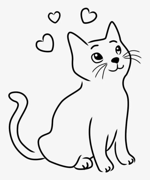 Котик рисунок