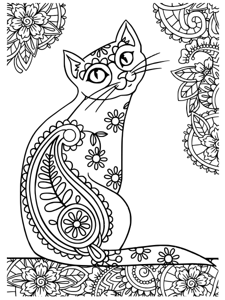 Раскраска кот