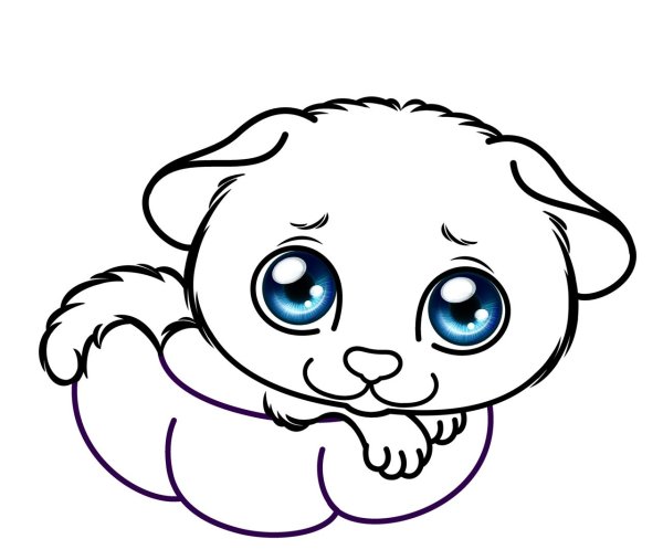 Кошка Единорог раскраска