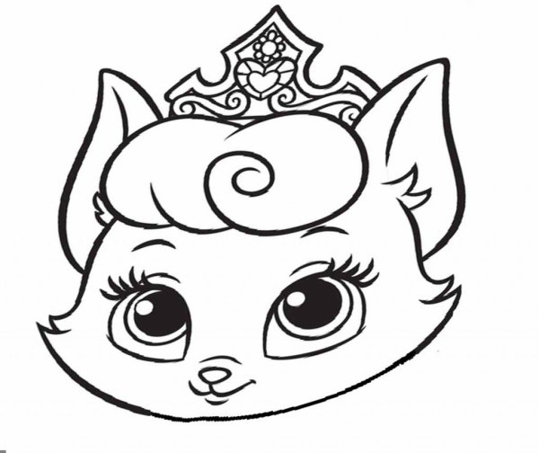 Маска котенка раскраска
