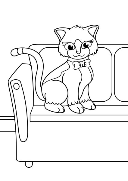 Раскраски домашних кошек