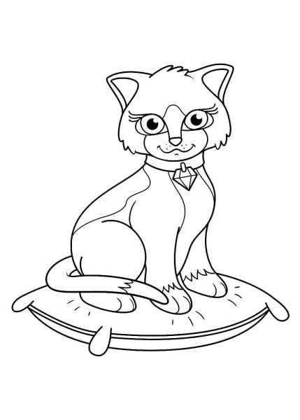 Раскраска кошечка
