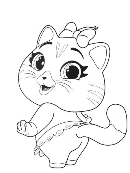 44 Котенка раскраска